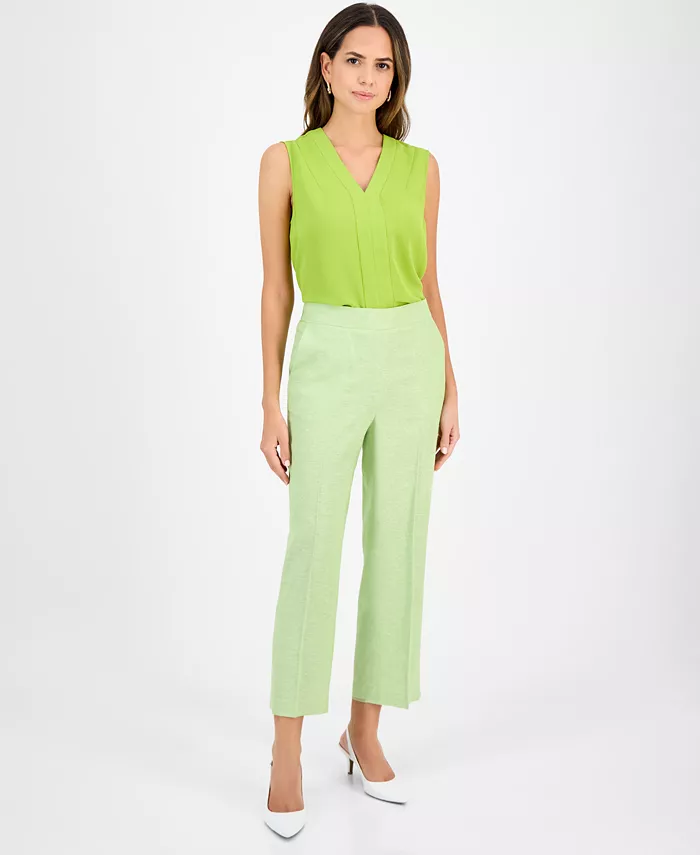 Женские брюки-стринги из льняной смеси Kasper, зеленый
Женские брюки-стринги из льняной смеси Kasper, зеленый