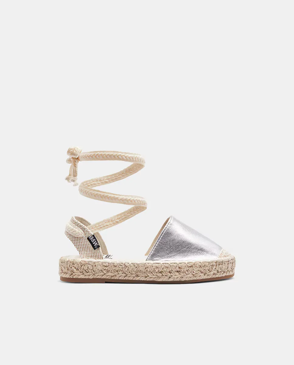 Джутовые эспадрильи на каблуке с металлическим отливом B&W, серебряный
Джутовые эспадрильи на каблуке с металлическим отливом B&W, серебряный