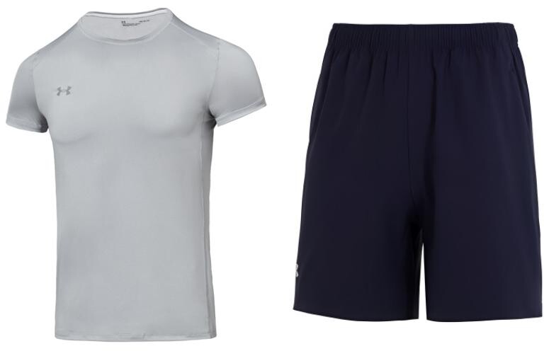 Повседневный спортивный мужской костюм серая футболка + темно-синие шорты Under Armour, темно-синий
Повседневный спортивный мужской костюм серая футболка + темно-синие шорты Under Armour, темно-синий