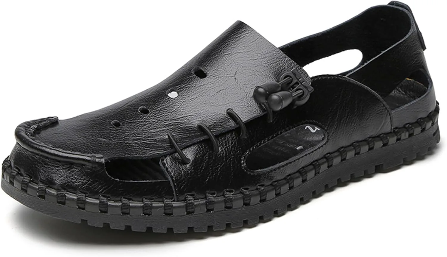 Мужские сандалии ручной работы из натуральной кожи, мужские сандалии для улицы, кожаные закрытые пляжные туфли, мужские сандалии-рыбаки Vtiao, черный
Мужские сандалии ручной работы из натуральной кожи, мужские сандалии для улицы, кожаные закрытые пляжные туфли, мужские сандалии-рыбаки Vtiao, черный