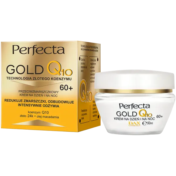 Крем для лица против морщин 60+ для дня и ночи, 50 мл Perfecta Gold q10
Крем для лица против морщин 60+ для дня и ночи, 50 мл Perfecta Gold q10