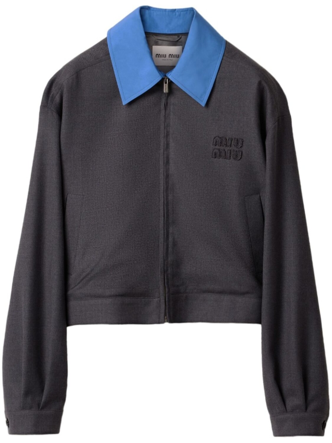 Куртка-бомбер Miu Miu из габардиновой ткани, серый
Куртка-бомбер Miu Miu из габардиновой ткани, серый