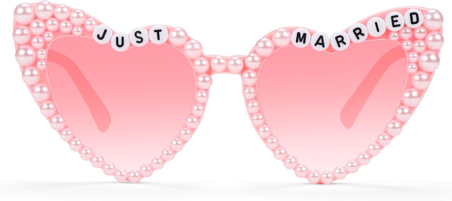 Солнцезащитные очки Etercycle в розовом сердечке, милые очки Just Married с жемчужными вставками для женщин, подарки для невесты на помолвку, аксессуары для девичника, Pearl Pink
Солнцезащитные очки Etercycle в розовом сердечке, милые очки Just Married с жемчужными вставками для женщин, подарки для невесты на помолвку, аксессуары для девичника, Pearl Pink