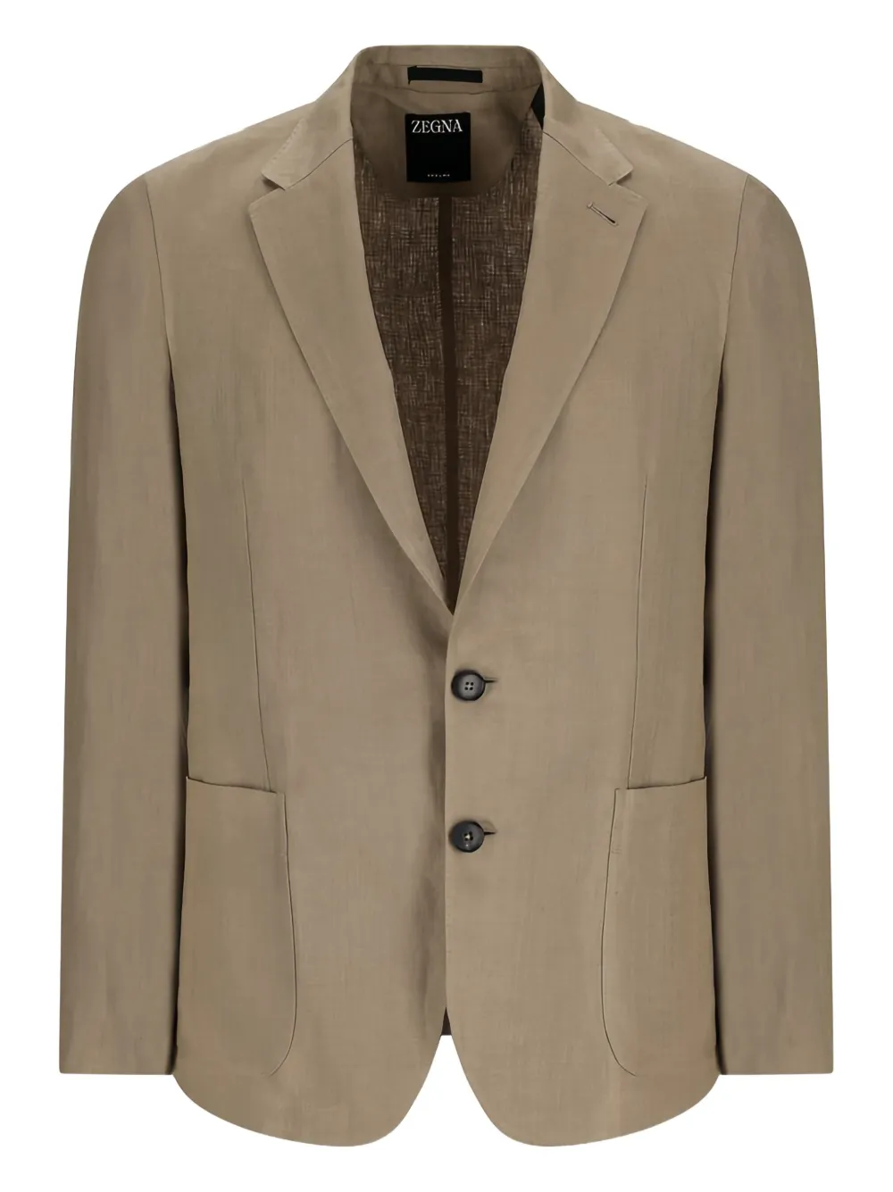 Однобортный льняной пиджак Zegna, нейтральный
Однобортный льняной пиджак Zegna, нейтральный