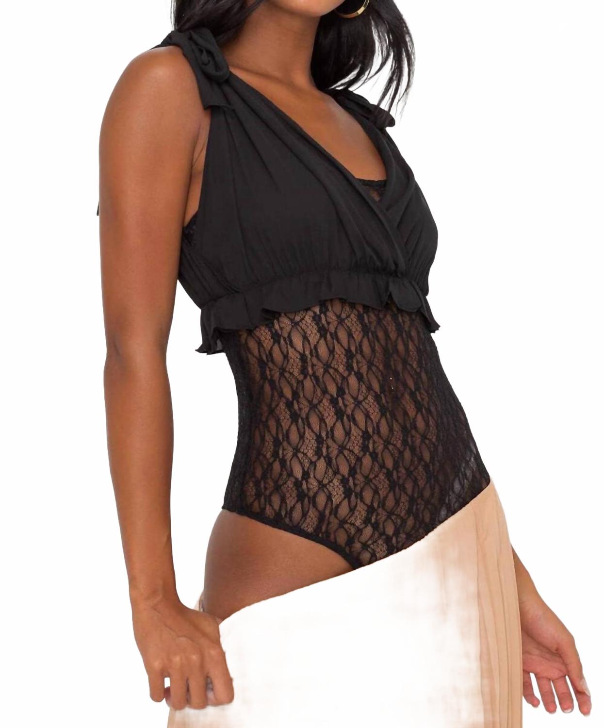 Боди с кружевным лифом черного цвета Lush, черный
Боди с кружевным лифом черного цвета Lush, черный