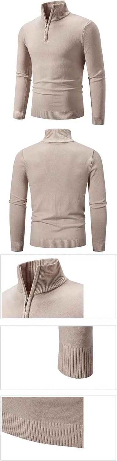 Мужской свитер-поло с воротником-стойкой на молнии
Мужской свитер-поло с воротником-стойкой на молнии