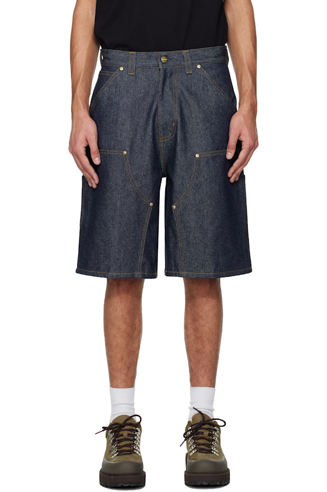 Carhartt Work In Progress Темно-Синие джинсовые шорты с двойным коленом og aden
Carhartt Work In Progress Темно-Синие джинсовые шорты с двойным коленом og aden