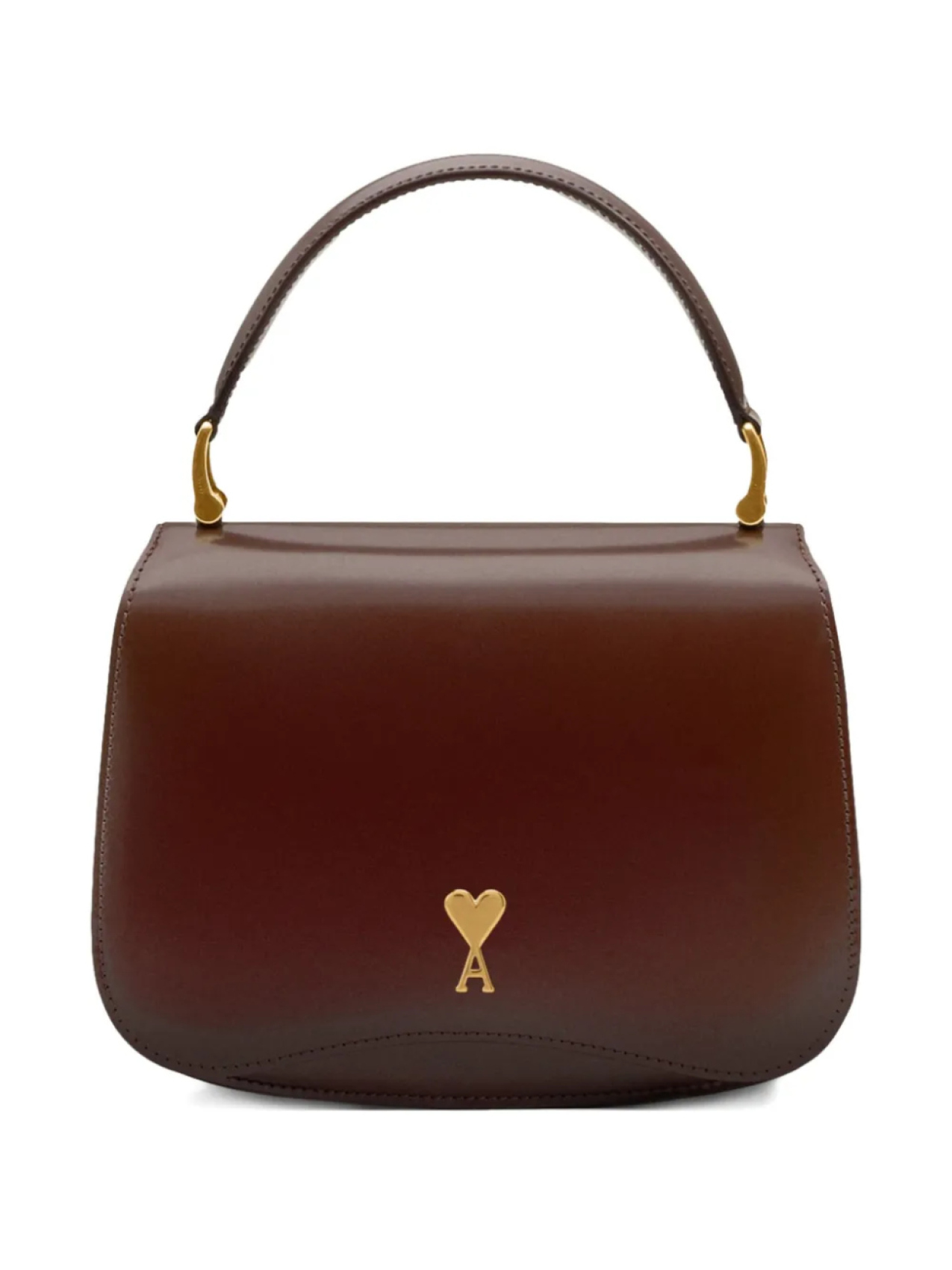 Кожаная сумка через плечо с логотипом в виде сердца AMI Paris, коричневый
Кожаная сумка через плечо с логотипом в виде сердца AMI Paris, коричневый