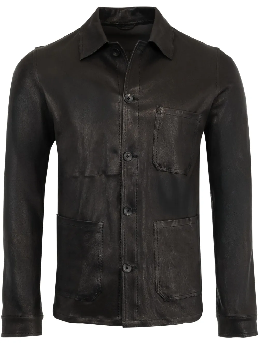 Кожаная куртка-рубашка Giorgio Brato, черный
Кожаная куртка-рубашка Giorgio Brato, черный