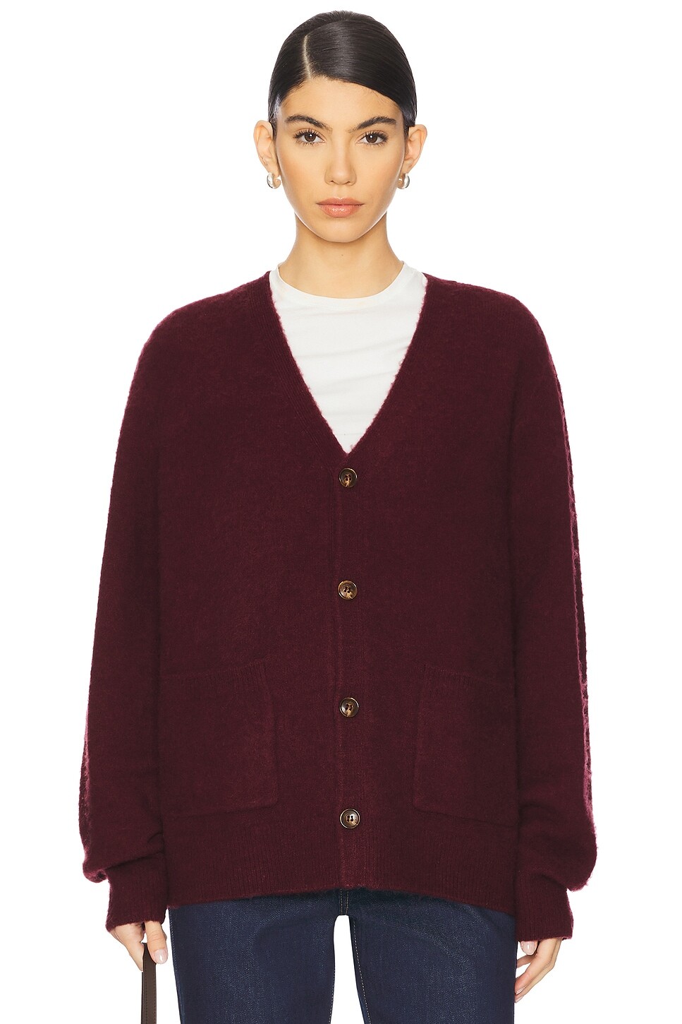 Кардиган с однотонным начесом Wao, цвет burgundy
Кардиган с однотонным начесом Wao, цвет burgundy