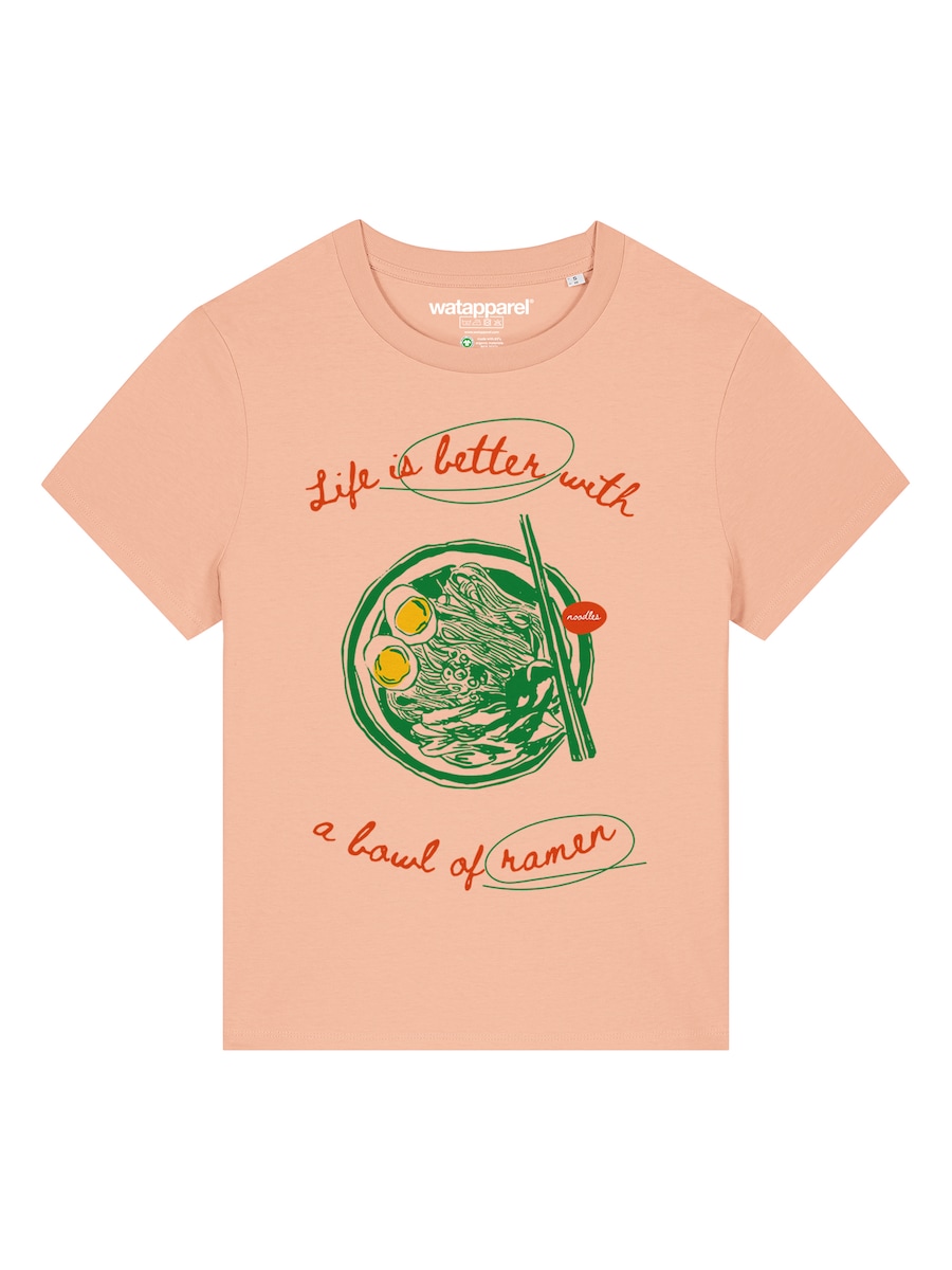 Рубашка Watapparel Life Is Better With Ramen, Apricot/Lobster
Рубашка Watapparel Life Is Better With Ramen, Apricot/Lobster