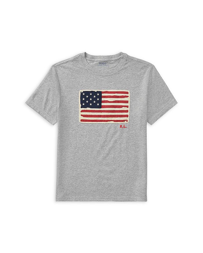 Футболка хлопковая с принтом флага для мальчиков - подростковая Ralph Lauren, серый
Футболка хлопковая с принтом флага для мальчиков - подростковая Ralph Lauren, серый