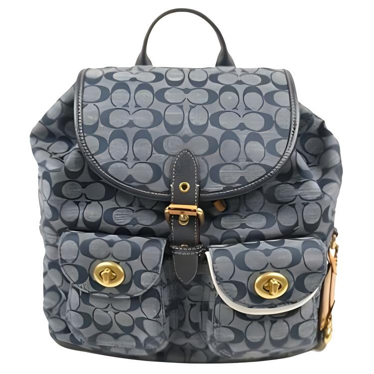 COACH Большая денимовая сумка-рюкзак с кожаной спинкой
COACH Большая денимовая сумка-рюкзак с кожаной спинкой