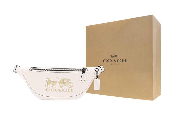 Кожаная сумка-поясная через плечо, большая мужская сумка-банан цвета экрю COACH
Кожаная сумка-поясная через плечо, большая мужская сумка-банан цвета экрю COACH