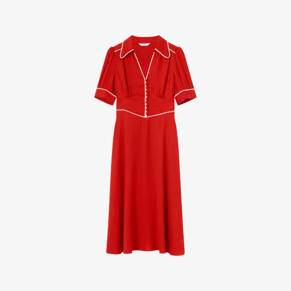 Платье миди Lk Bennett Lou petite из крепа с короткими рукавами и контрастной отделкой, красный
Платье миди Lk Bennett Lou petite из крепа с короткими рукавами и контрастной отделкой, красный