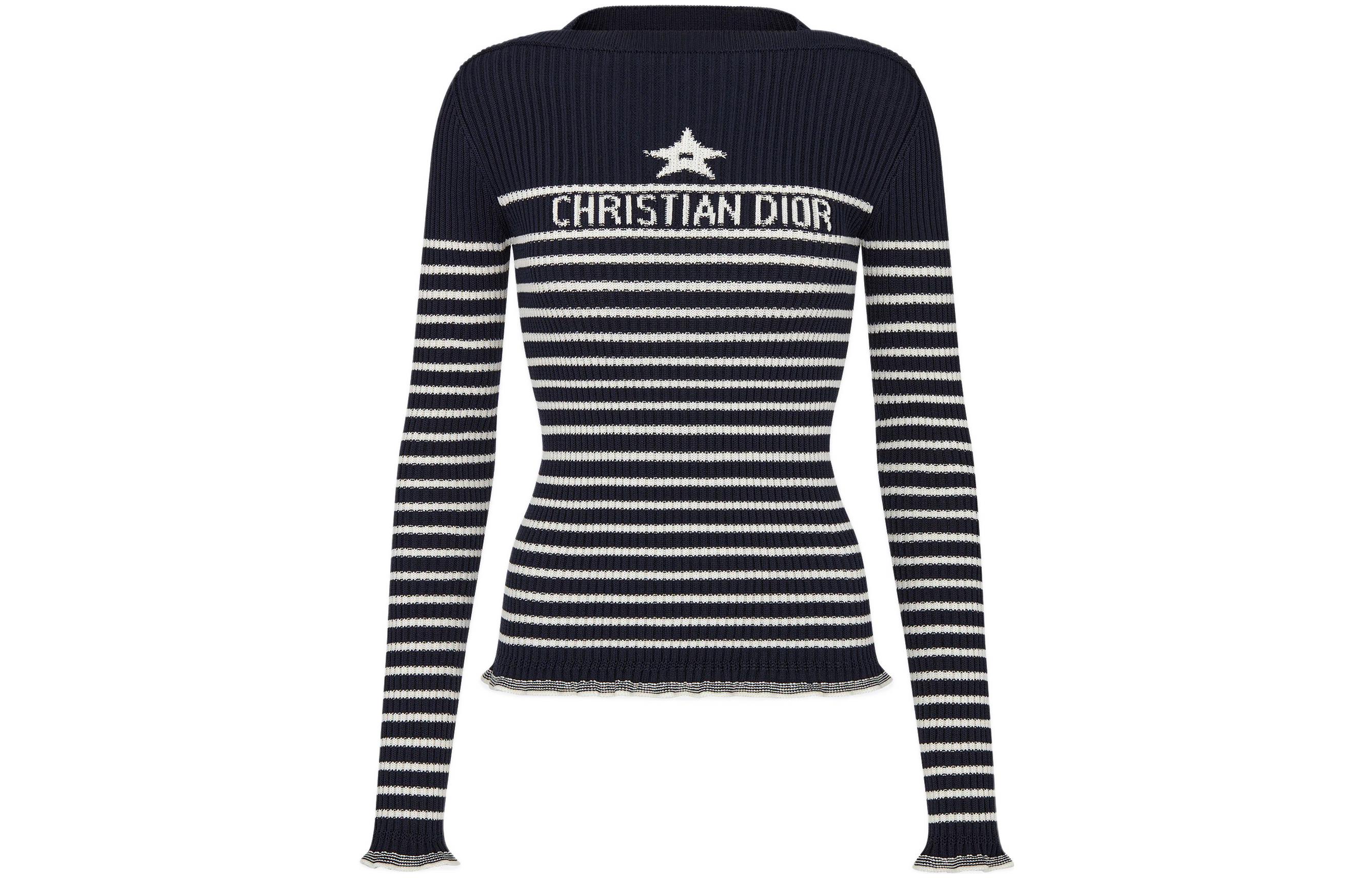 DIOR FW22 Вязаный свитер для женщин Marine Blue
DIOR FW22 Вязаный свитер для женщин Marine Blue