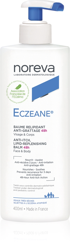Eczeane бальзам против зуда и липидов, успокаивающий крем 48 часов для лица и тела Noreva, 400 мл
Eczeane бальзам против зуда и липидов, успокаивающий крем 48 часов для лица и тела Noreva, 400 мл