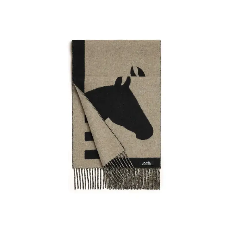 Вязаный шарф унисекс Hermes, черный/бежевый
Вязаный шарф унисекс Hermes, черный/бежевый