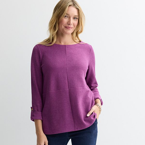 Женский топ Directional Texture Croft & Barrow, Currant Berry
Женский топ Directional Texture Croft & Barrow, Currant Berry