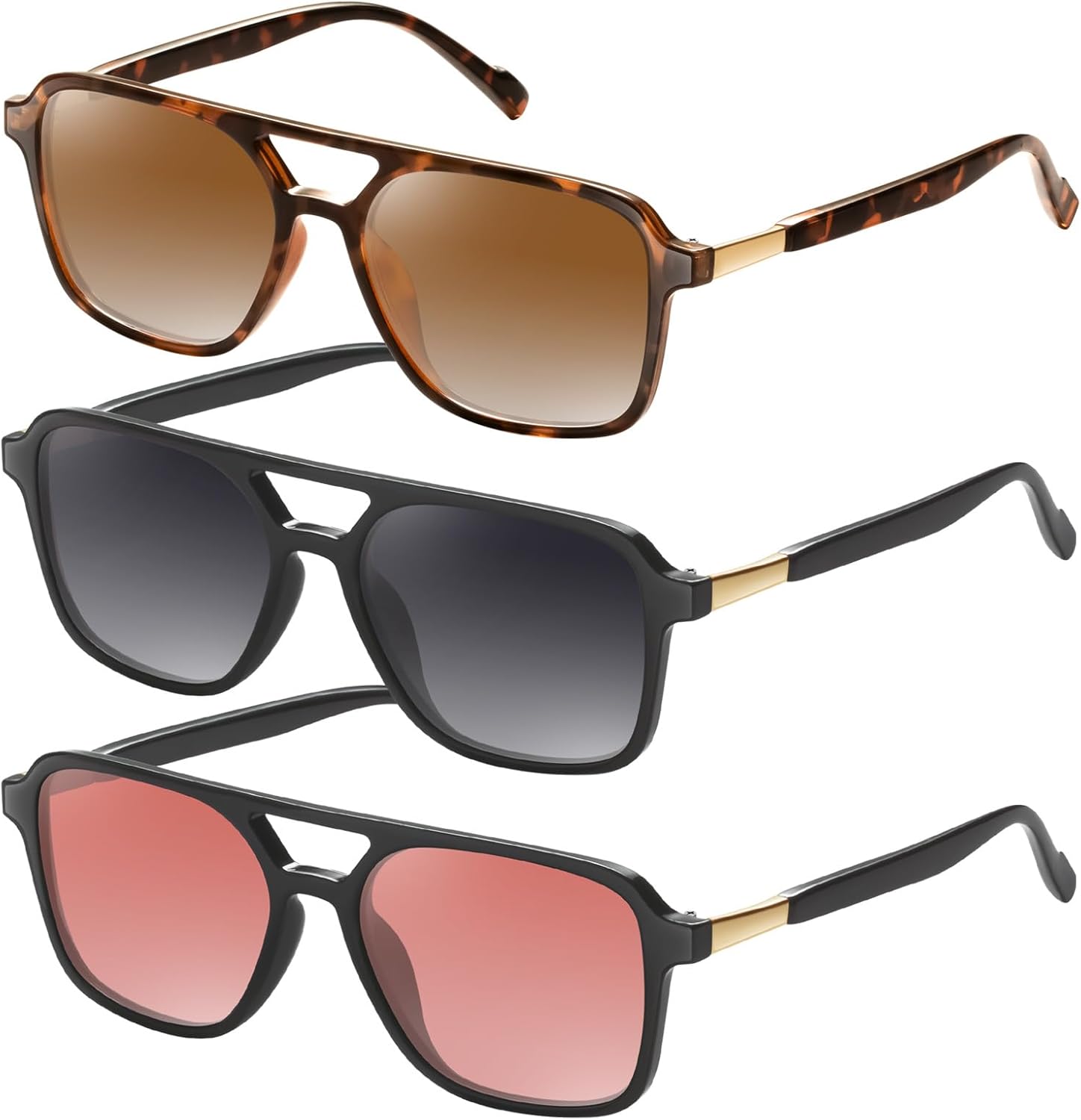 Солнцезащитные очки GRFISIA в стиле ретро «Авиатор» для женщин и мужчин, квадратная оправа, прямоугольная форма, модные солнцезащитные очки, 3pcs Black/Gray+brown Tortoise/Brown+black Pink
Солнцезащитные очки GRFISIA в стиле ретро «Авиатор» для женщин и мужчин, квадратная оправа, прямоугольная форма, модные солнцезащитные очки, 3pcs Black/Gray+brown Tortoise/Brown+black Pink