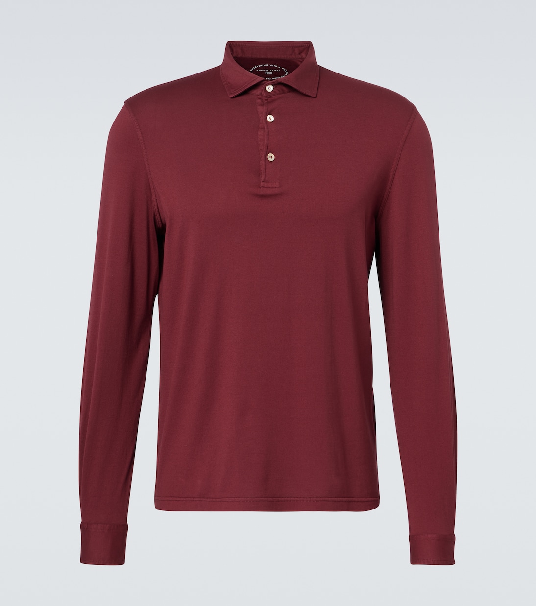 Поло из джерси без хлопка Fedeli, Bordeaux 
Поло из джерси без хлопка Fedeli, Bordeaux