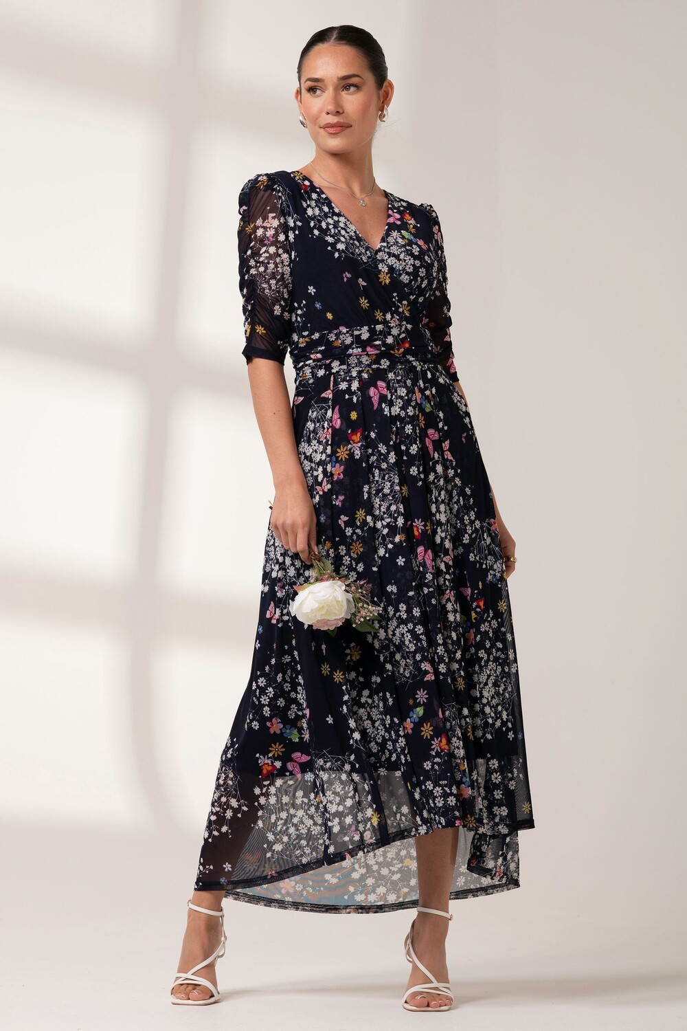 Сетчатое платье макси Dasha со сборками на рукавах Jolie Moi, синий
Сетчатое платье макси Dasha со сборками на рукавах Jolie Moi, синий