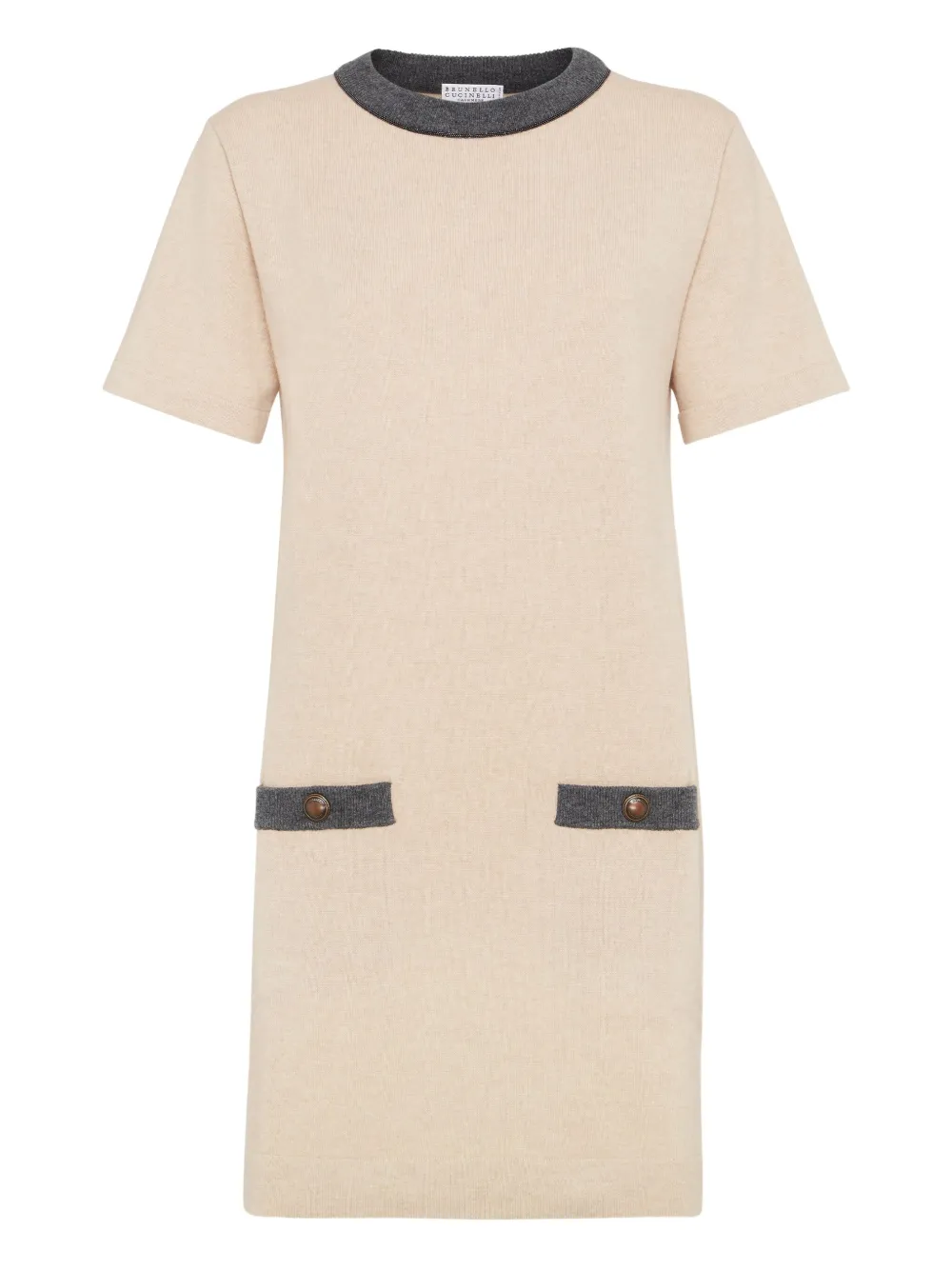 Мини-платье с отделкой карманов Brunello Cucinelli, нейтральный
Мини-платье с отделкой карманов Brunello Cucinelli, нейтральный