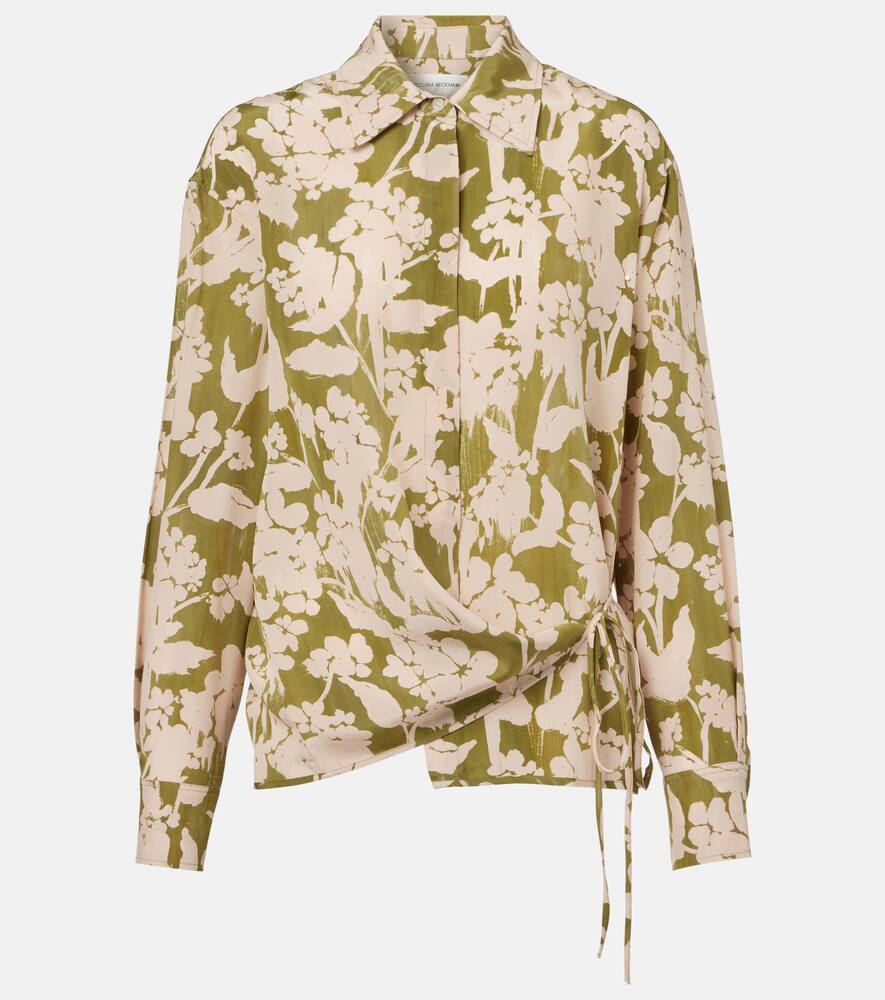 Блузка из шелка с принтом и сборками Victoria Beckham, Parakeet/Blush
Блузка из шелка с принтом и сборками Victoria Beckham, Parakeet/Blush
