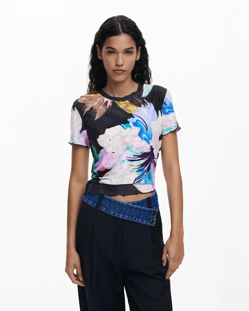 Женская футболка с цветочным принтом Desigual, черный
Женская футболка с цветочным принтом Desigual, черный