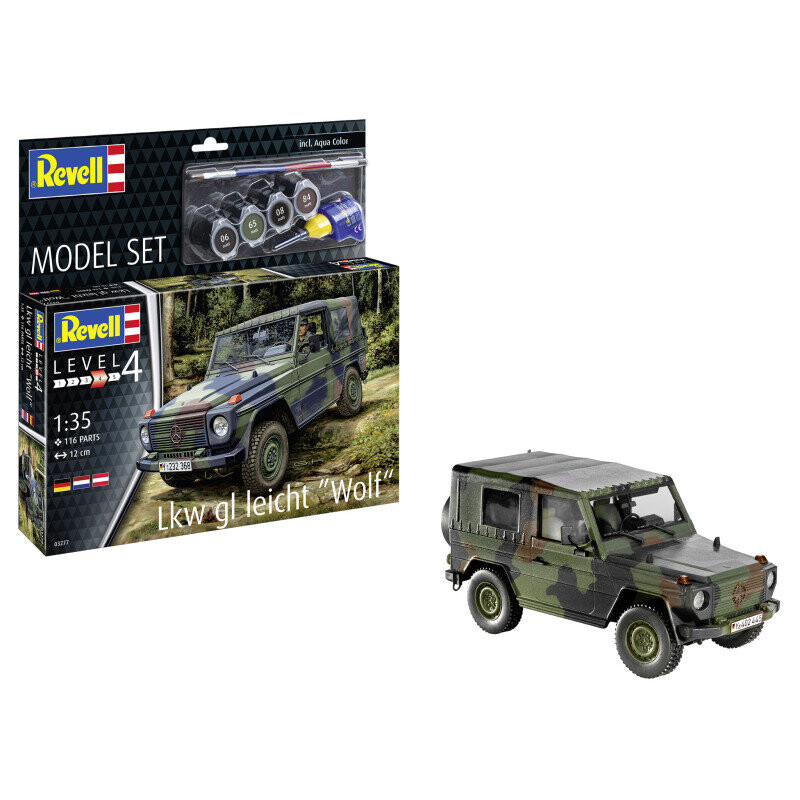 Lkw Gl Leicht 'Wolf' - подарочный набор 63277 Revell
Lkw Gl Leicht 'Wolf' - подарочный набор 63277 Revell