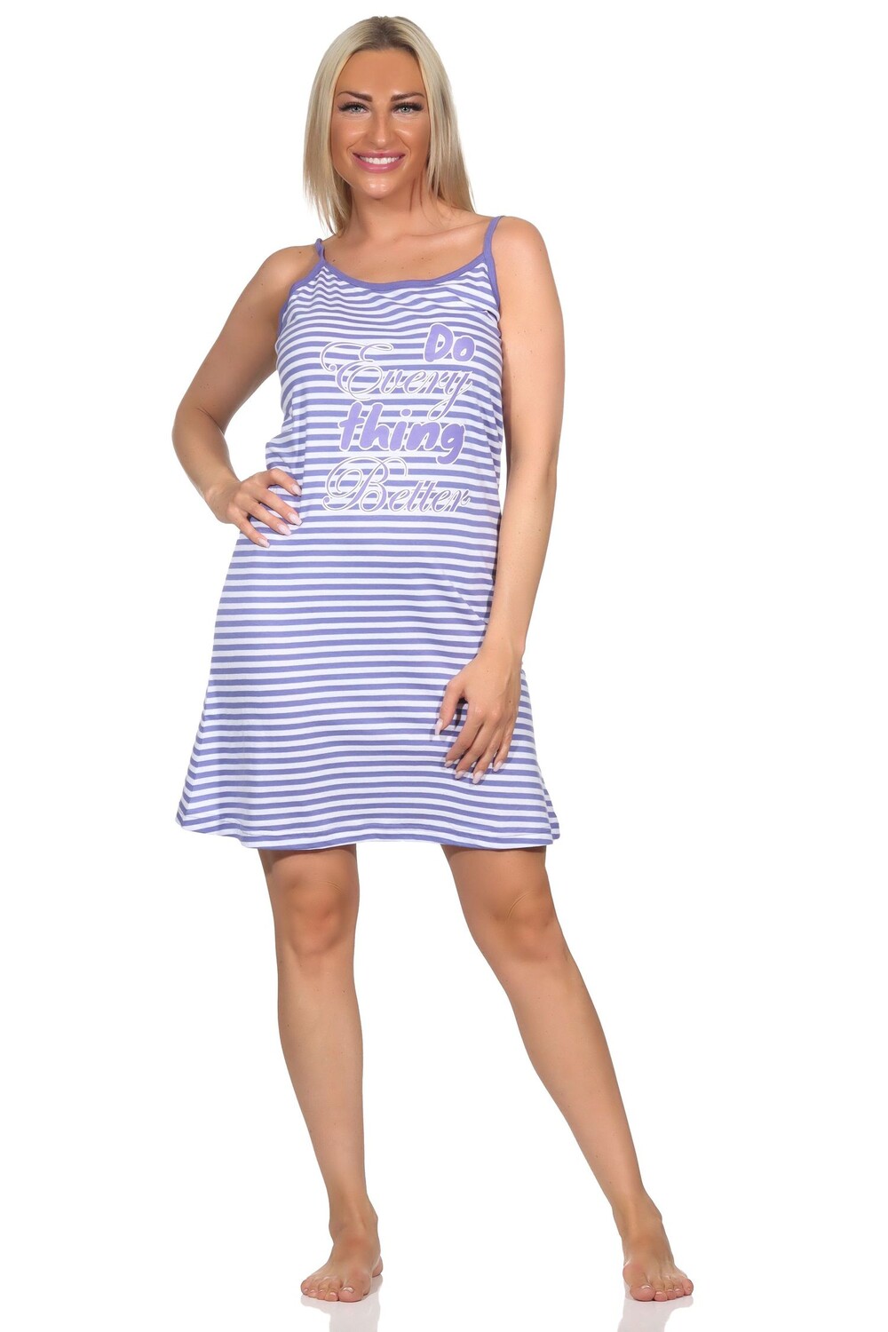 Ночная рубашка NORMANN Spaghetti Neglige Streifenoptik, фиолетовый
Ночная рубашка NORMANN Spaghetti Neglige Streifenoptik, фиолетовый