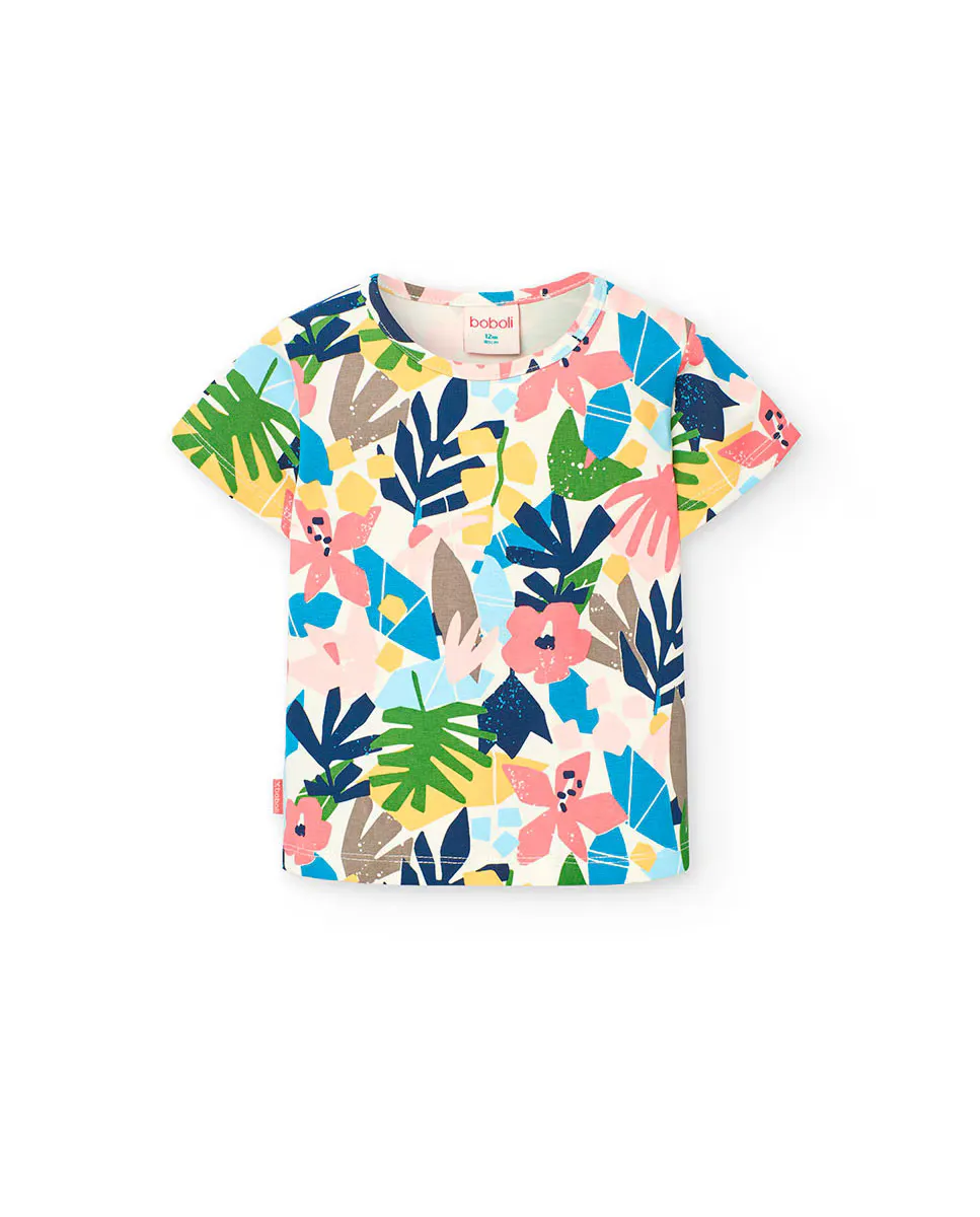 Хлопковая футболка для малышки с цветочным принтом Boboli, многоцветный
Хлопковая футболка для малышки с цветочным принтом Boboli, многоцветный
