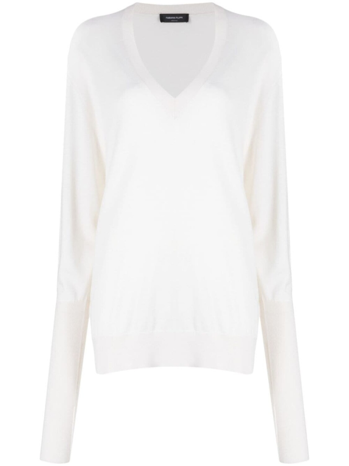Fabiana Filippi джемпер тонкой вязки с V-образным вырезом, белый
Fabiana Filippi джемпер тонкой вязки с V-образным вырезом, белый