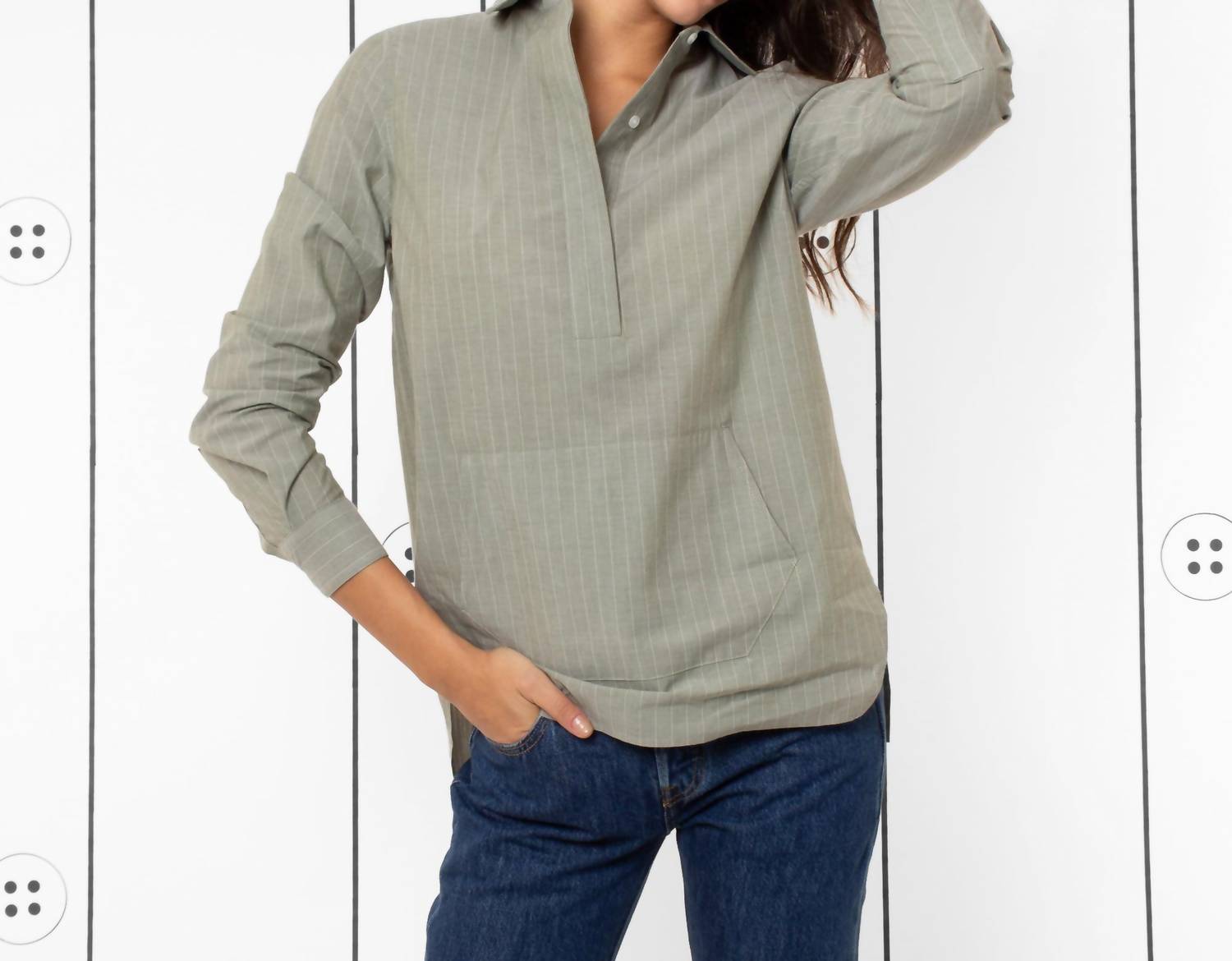 Трапециевидный пуловер в цвете артишок Thirteen Seven, Artichoke
Трапециевидный пуловер в цвете артишок Thirteen Seven, Artichoke