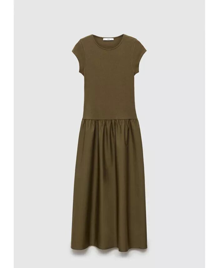 Женское расклешенное платье с рюшами на подоле MANGO, бежевый
Женское расклешенное платье с рюшами на подоле MANGO, бежевый