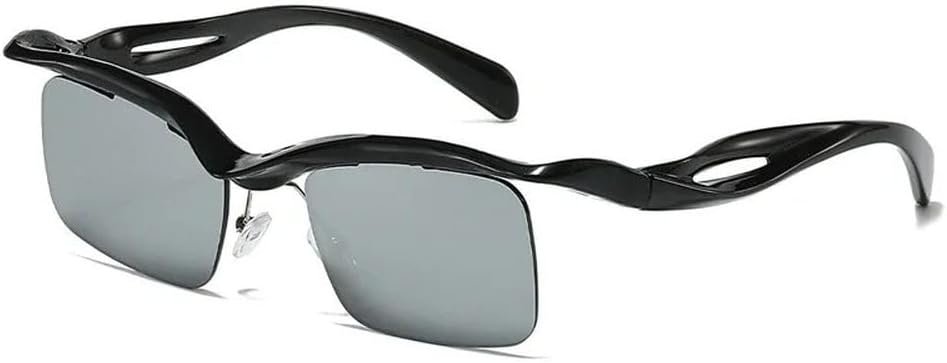 Ретро уникальные солнцезащитные очки без оправы, модные, с прозрачными линзами цвета океана, защита от УФ-излучения UV400, мужские, в стиле панк, зеркальные солнцезащитные очки DSXLY, Black Silver Mirror
Ретро уникальные солнцезащитные очки без оправы, модные, с прозрачными линзами цвета океана, защита от УФ-излучения UV400, мужские, в стиле панк, зеркальные солнцезащитные очки DSXLY, Black Silver Mirror