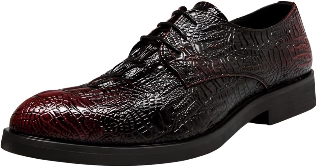 Мужские кожаные оксфорды Santimon с тиснением под аллигатора, классические современные формальные туфли, свадебные туфли, бордовый
Мужские кожаные оксфорды Santimon с тиснением под аллигатора, классические современные формальные туфли, свадебные туфли, бордовый