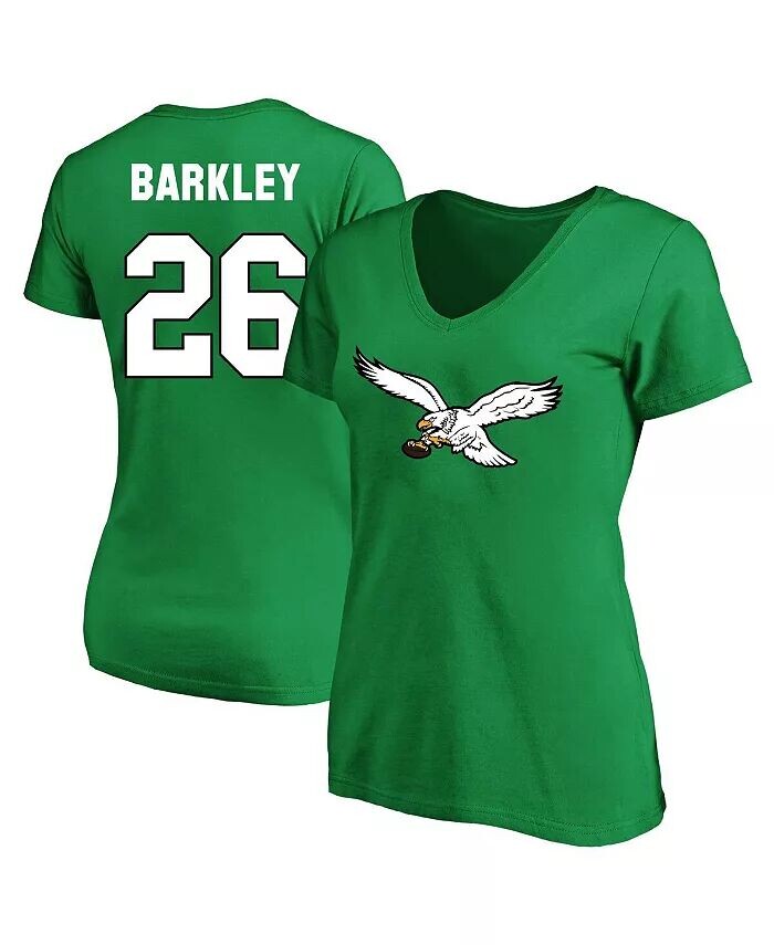 Женская футболка Saquon Barkley Kelly Green Philadelphia Eagles размера плюс с именем и номером и V-образным вырезом Fanatics
Женская футболка Saquon Barkley Kelly Green Philadelphia Eagles размера плюс с именем и номером и V-образным вырезом Fanatics