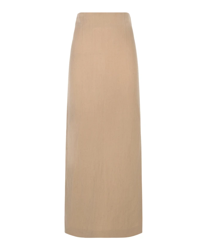 Высокая юбка из льна и натуральной шерсти Cortana, бежевый
Высокая юбка из льна и натуральной шерсти Cortana, бежевый