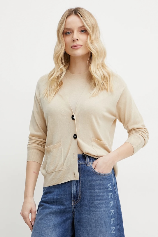 Шерстяной кардиган Weekend Max Mara, бежевый
Шерстяной кардиган Weekend Max Mara, бежевый