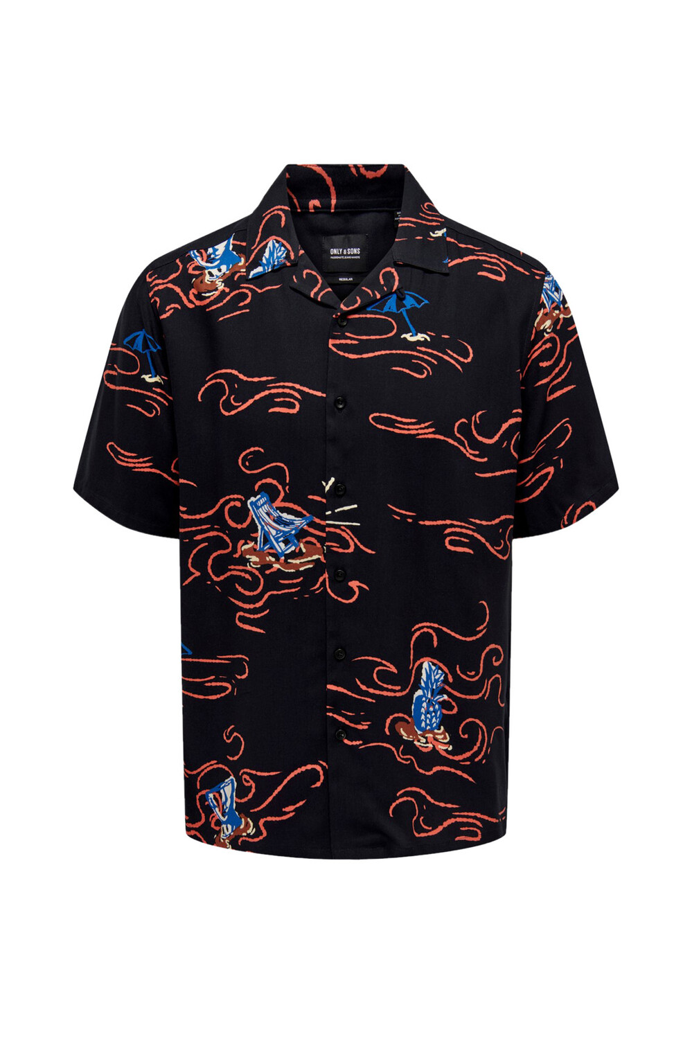 Рубашка Only & Sons с коротким рукавом, синий/черный
Рубашка Only & Sons с коротким рукавом, синий/черный