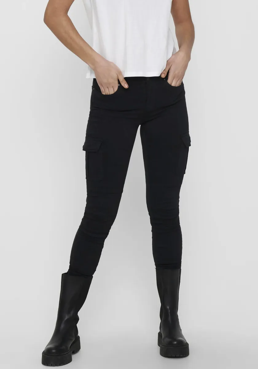 Only брюки-карго "ONLMISSOURI REG ANK CARGO PNT NOOS", с эластичным краем, черный 
Only брюки-карго "ONLMISSOURI REG ANK CARGO PNT NOOS", с эластичным краем, черный