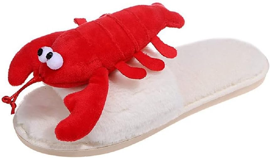 Мужские и женские меховые тапочки HANDKEI Зимние пушистые тапочки с лобстером Забавные домашние тапочки с крабом С открытым носком, белый
Мужские и женские меховые тапочки HANDKEI Зимние пушистые тапочки с лобстером Забавные домашние тапочки с крабом С открытым носком, белый