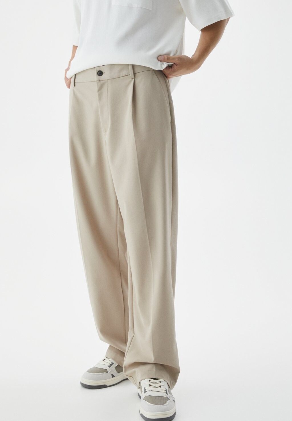 Брюки Wide- Smart PULL&BEAR, бежевый
Брюки Wide- Smart PULL&BEAR, бежевый