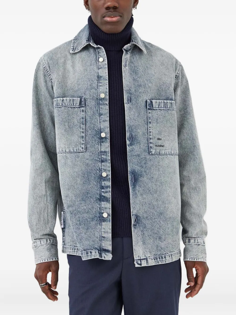 Рубашка на пуговицах с нагрудным карманом Won Hundred, синий
Рубашка на пуговицах с нагрудным карманом Won Hundred, синий