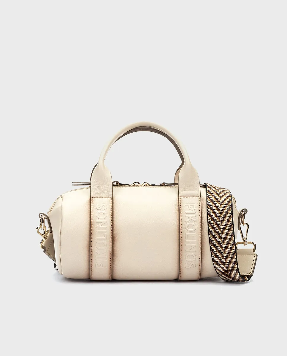 Женская кожаная сумка через плечо с застежкой-молнией Pikolinos, кремовый
Женская кожаная сумка через плечо с застежкой-молнией Pikolinos, кремовый