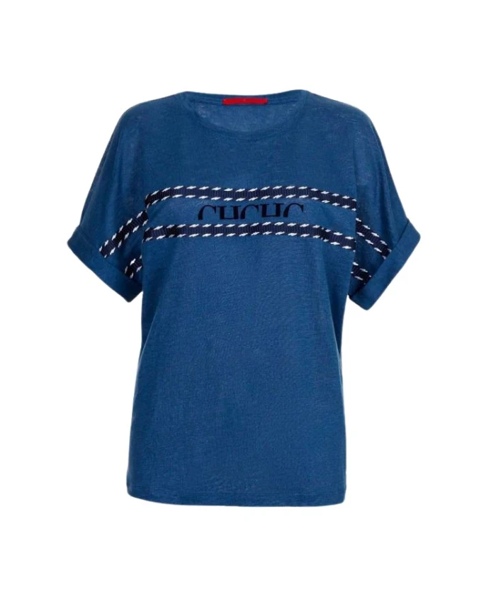 Льняная футболка с вышитой полосой Carolina Herrera, синий
Льняная футболка с вышитой полосой Carolina Herrera, синий