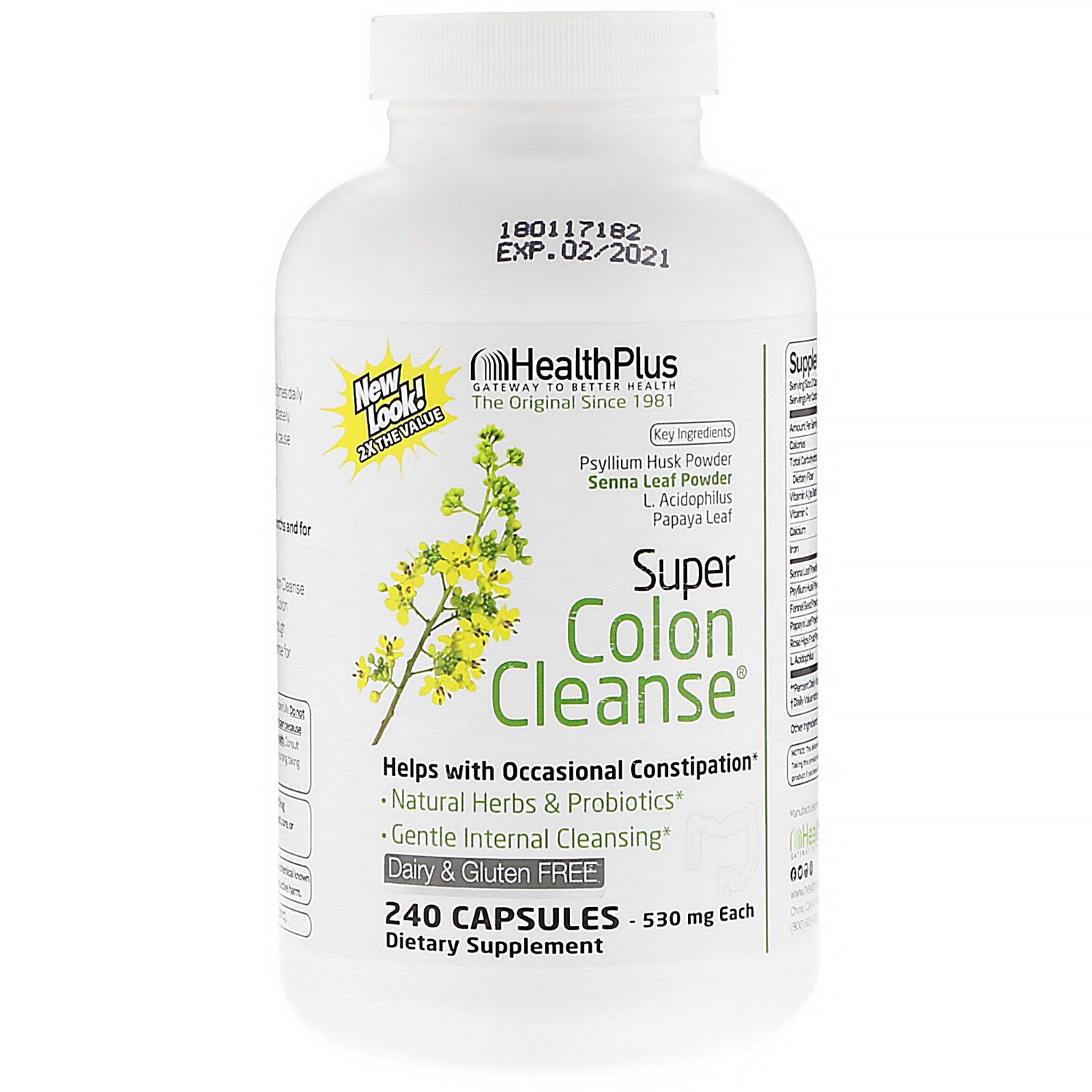 Health Plus Super Colon Cleanse 500 мг 240 капсул
Health Plus Super Colon Cleanse 500 мг 240 капсул