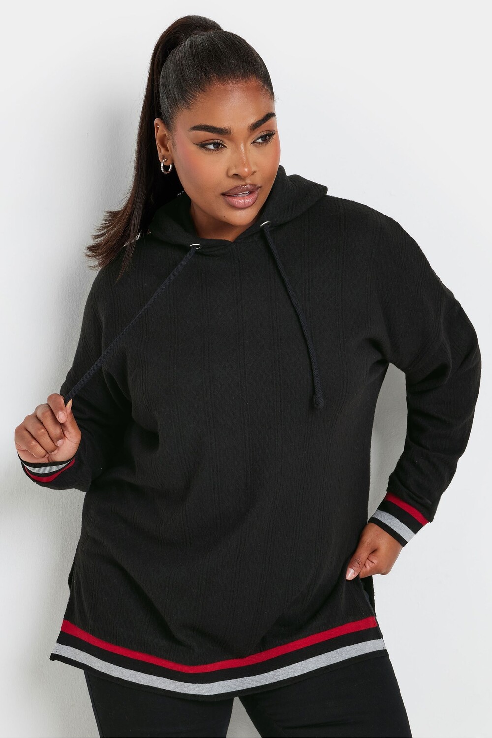 Структурированная толстовка с капюшоном Yours Curve, черный
Структурированная толстовка с капюшоном Yours Curve, черный