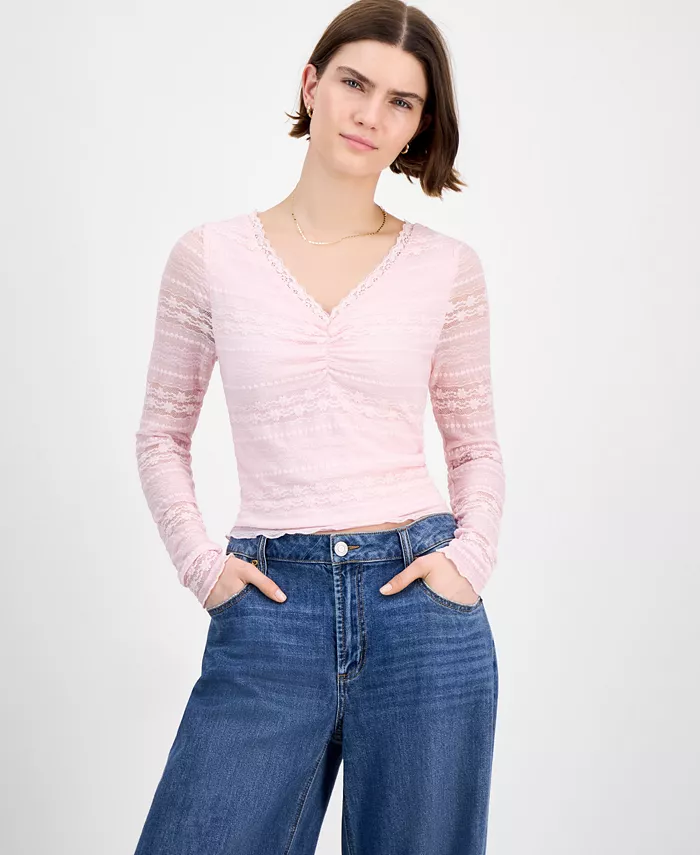 Юношеский топ с длинными рукавами и V-образным вырезом Celebrity Pink, розовый
Юношеский топ с длинными рукавами и V-образным вырезом Celebrity Pink, розовый